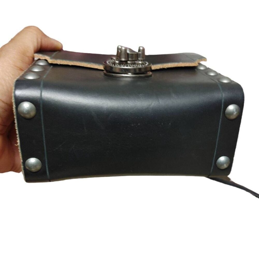 Custom Made, Hand Crafted Convertible Crossbody Genuine Leather Black - Picture 9 of 9